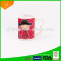 ceramic OEM gift mug, heart shape porcelain mug, customized design coffee mug